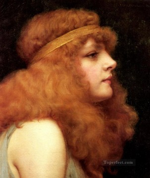 ジョン・ウィリアム・ゴッドワード Painting - オーバーン美人の新古典主義女性ジョン・ウィリアム・ゴッドワード